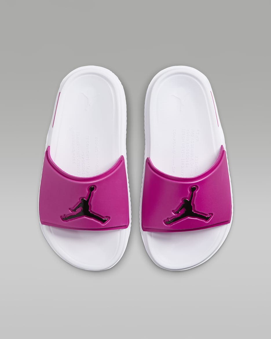 Black and pink jordan slides online